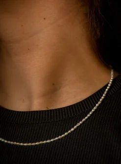 Miniature freshwater pearl necklace