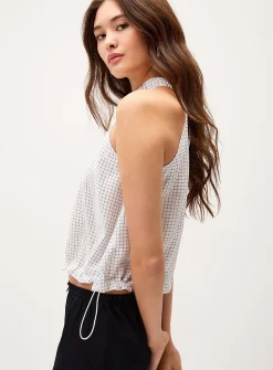 Mini-checkers puffy cami