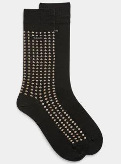 Mini-diamond/solid dress socks