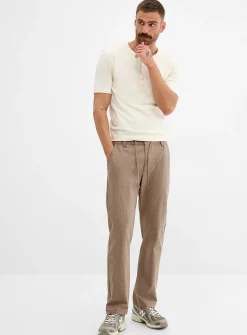 Mini-herringbone weft pant