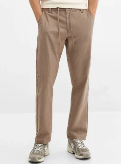 Mini-herringbone weft pant