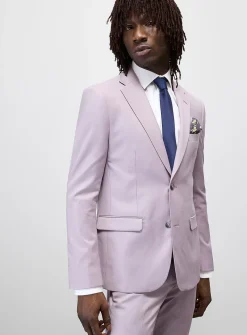 Minimalist colourful twill suit