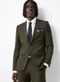 Minimalist colourful twill suit