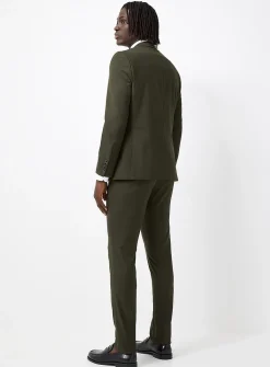 Minimalist colourful twill suit