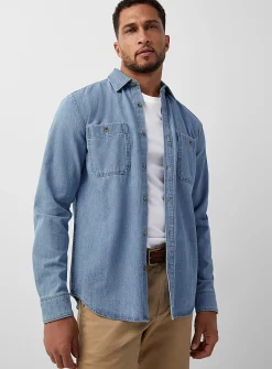 Minimalist denim shirt
