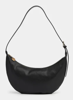 Minimalist half-moon hobo bag