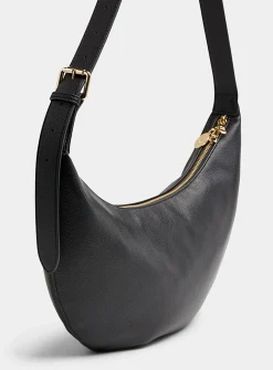 Minimalist half-moon hobo bag