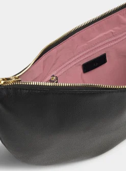 Minimalist half-moon hobo bag