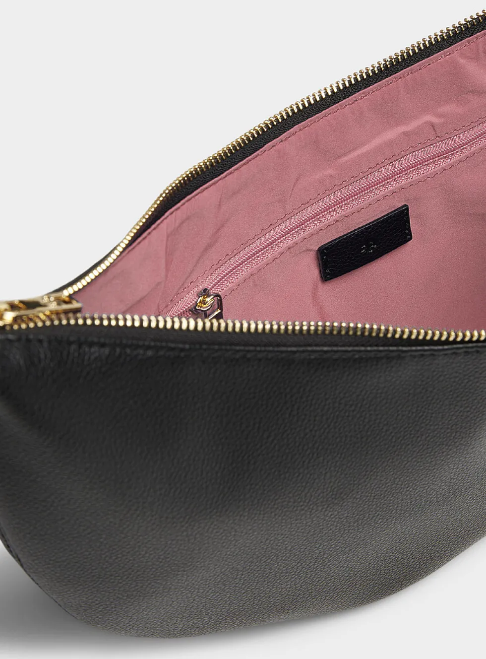 Minimalist half-moon hobo bag