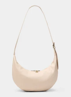 Minimalist half-moon hobo bag