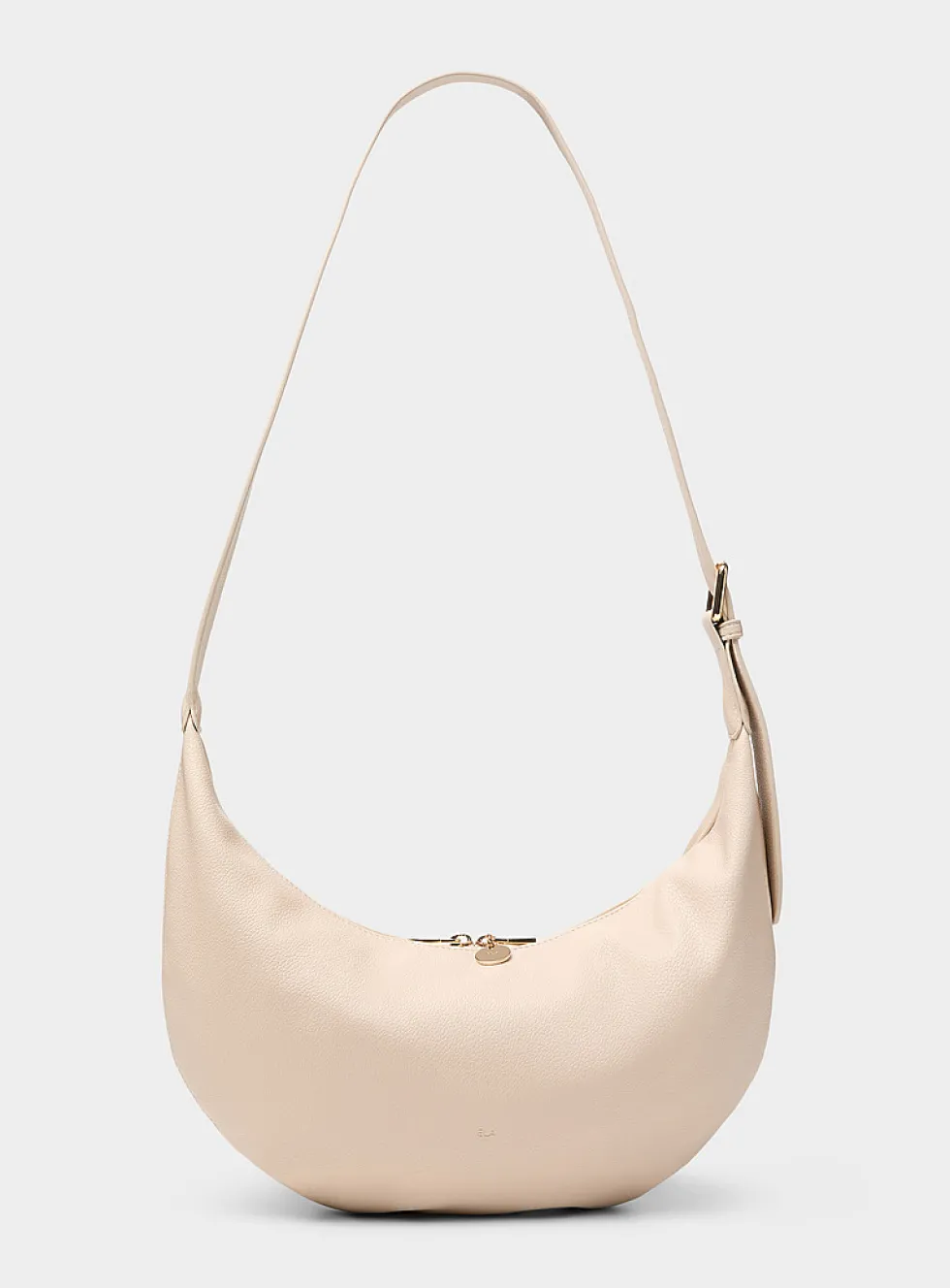 Minimalist half-moon hobo bag