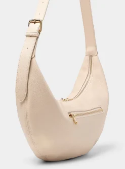 Minimalist half-moon hobo bag