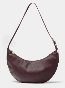Minimalist half-moon hobo bag