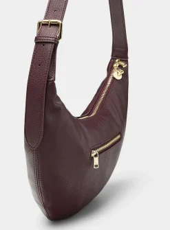 Minimalist half-moon hobo bag