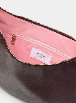 Minimalist half-moon hobo bag