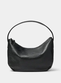 Minimalist pebbled leather XL shoulder bag