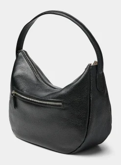 Minimalist pebbled leather XL shoulder bag