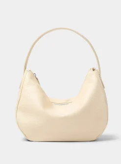 Minimalist pebbled leather XL shoulder bag