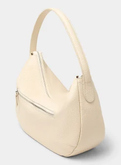 Minimalist pebbled leather XL shoulder bag