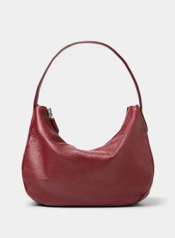 Minimalist pebbled leather XL shoulder bag