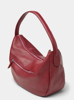 Minimalist pebbled leather XL shoulder bag