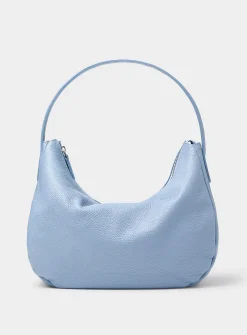 Minimalist pebbled leather XL shoulder bag