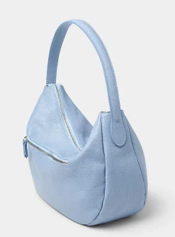 Minimalist pebbled leather XL shoulder bag