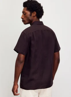 Minimalist pure linen shirt