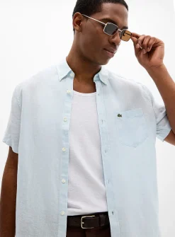 Minimalist pure linen shirt
