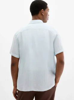 Minimalist pure linen shirt