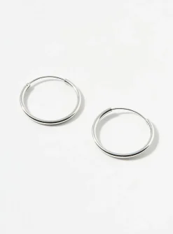 Minimalist silver hoops