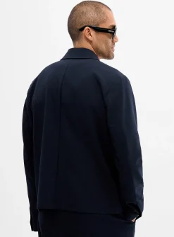 Minimalist soft twill shacket
