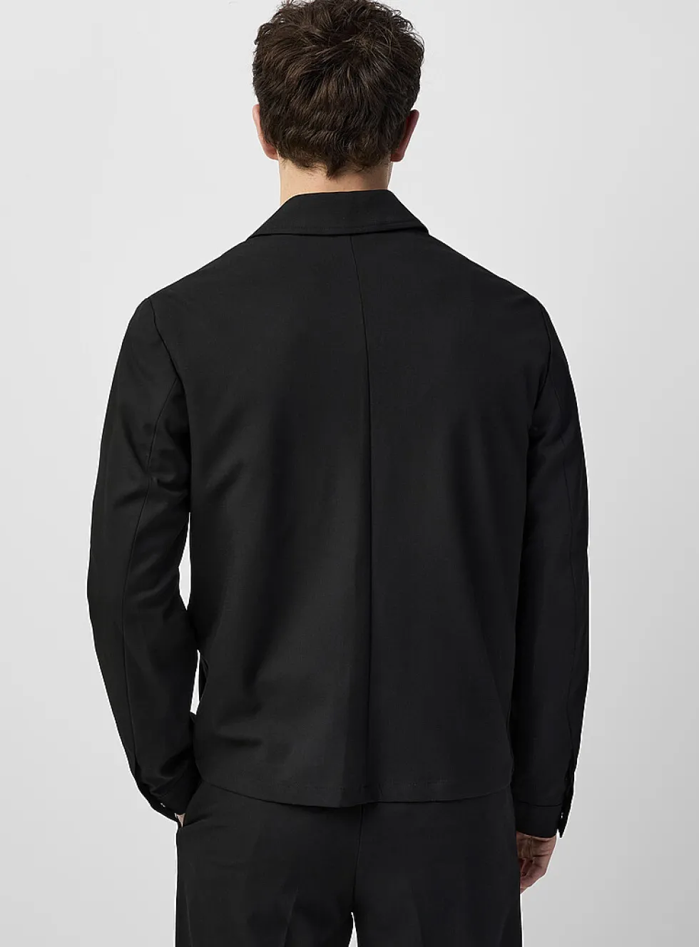 Minimalist soft twill shacket