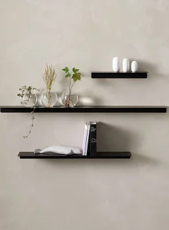 Minimalist steel wall shelf
