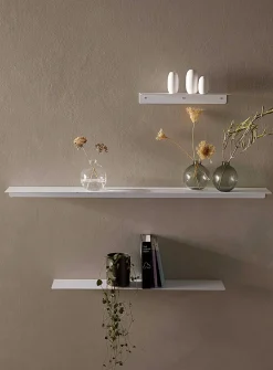 Minimalist steel wall shelf