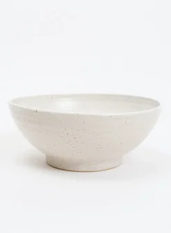 Minimalist stoneware salad bowl
