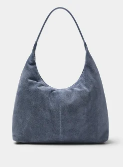 Minimalist suede hobo bag
