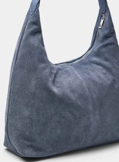 Minimalist suede hobo bag