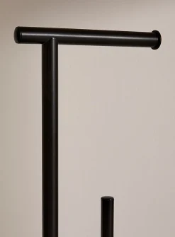 Minimalist toilet paper holder with reserve