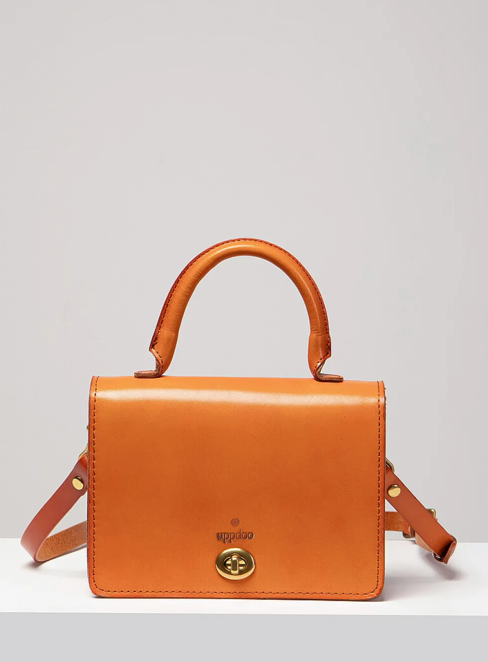 Minimalist Turn-loc closure handbag