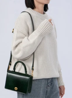 Minimalist Turn-loc closure handbag
