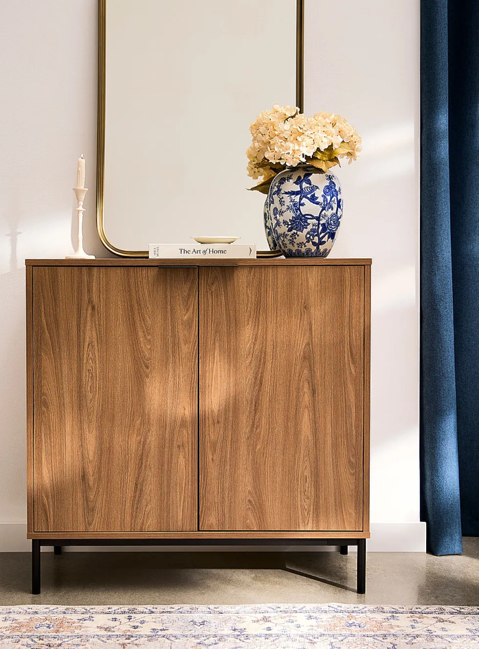 Minimalist two-door floor cabinet
