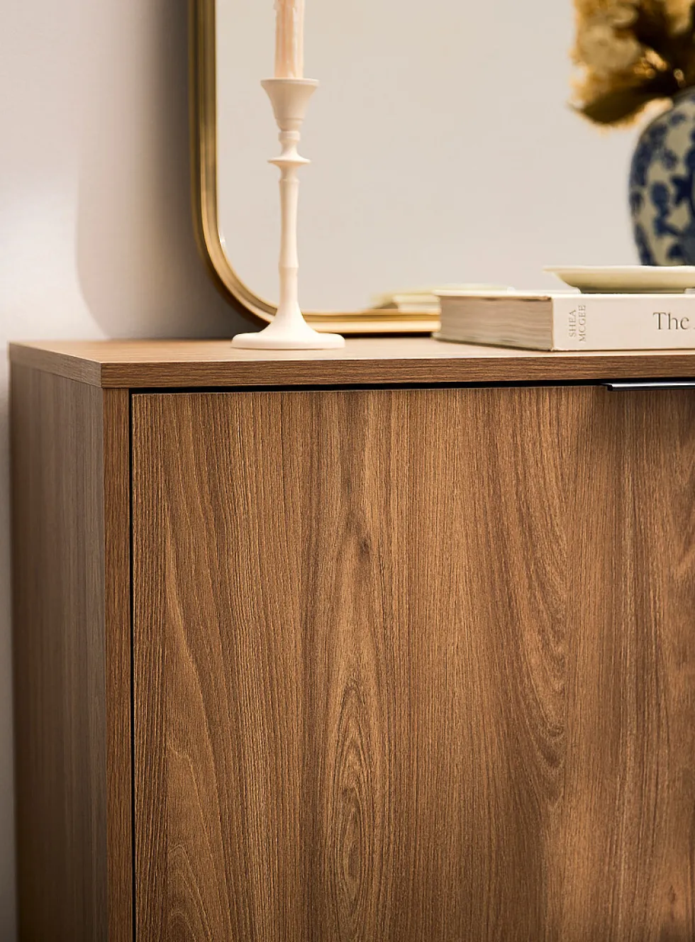Minimalist two-door floor cabinet