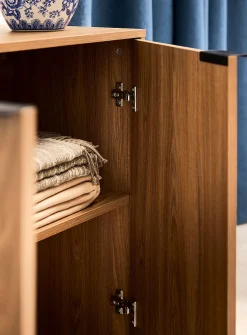 Minimalist two-door floor cabinet