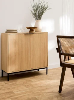 Minimalist two-door floor cabinet