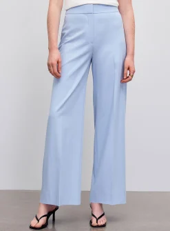 Minimalist waist flowy crepe pant