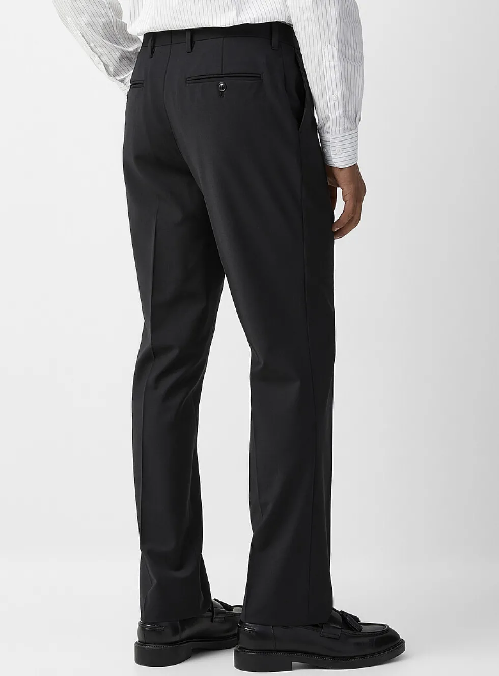 Minimalist wool-blend pant