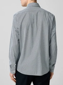 Mini-pattern stretch shirt