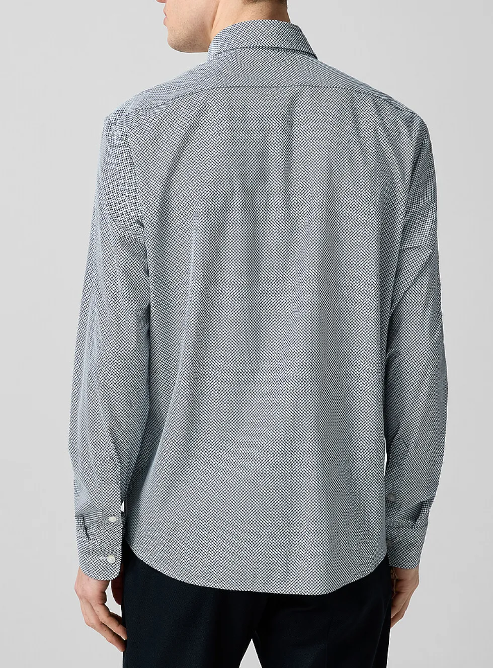 Mini-pattern stretch shirt