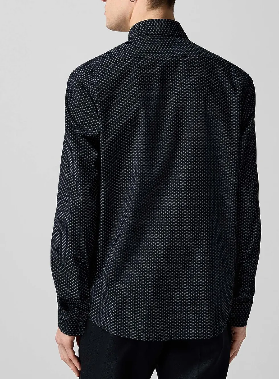 Mini-pattern stretch shirt